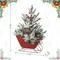 Glitzhome® 21" Christmas Red Sleigh Frosted Floral Centerpiece
